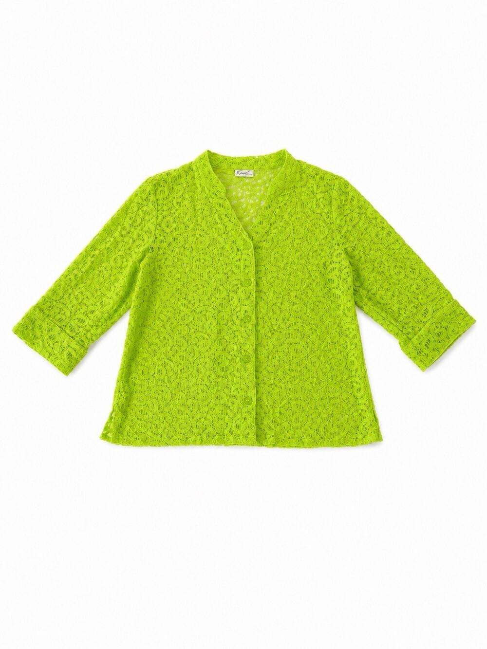 Women’s Kim Rodger Green Lace Blouse Large